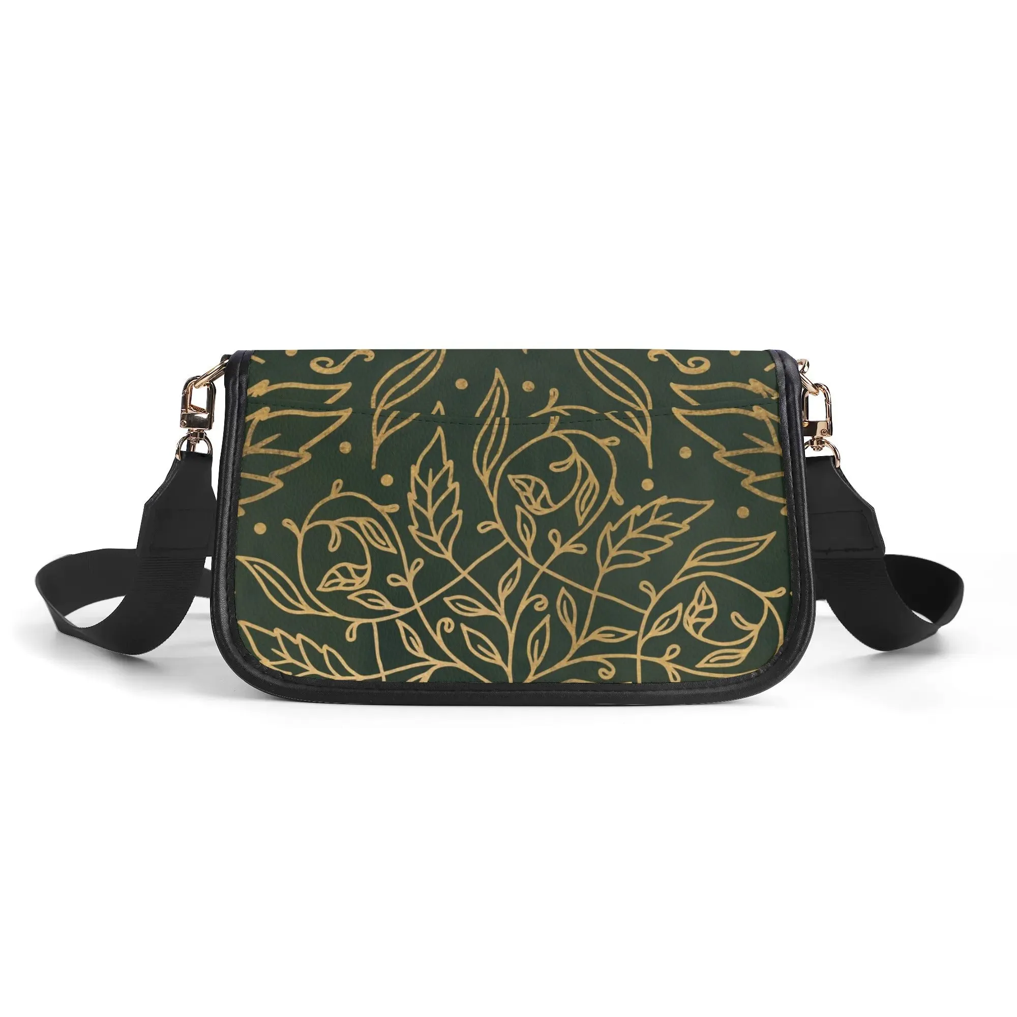 Green Leaf Mandala Womens Vegan Buckle Shoulder bag
