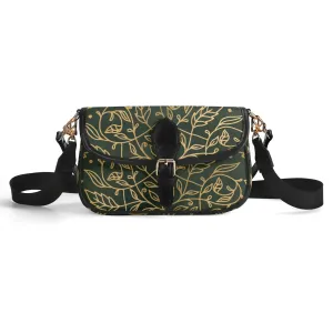Green Leaf Mandala Womens Vegan Buckle Shoulder bag
