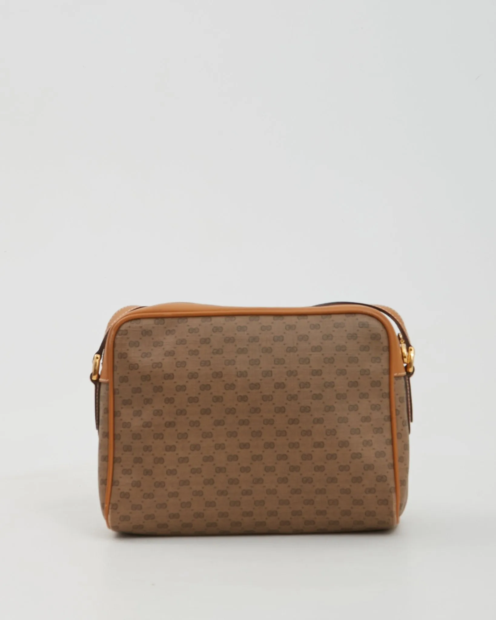 Gucci Tan Vintage Micro GG Coated Canvas Crossbody Bag