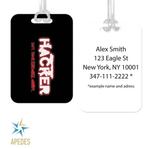 Hacker Firewall Rectangle Luggage Tag