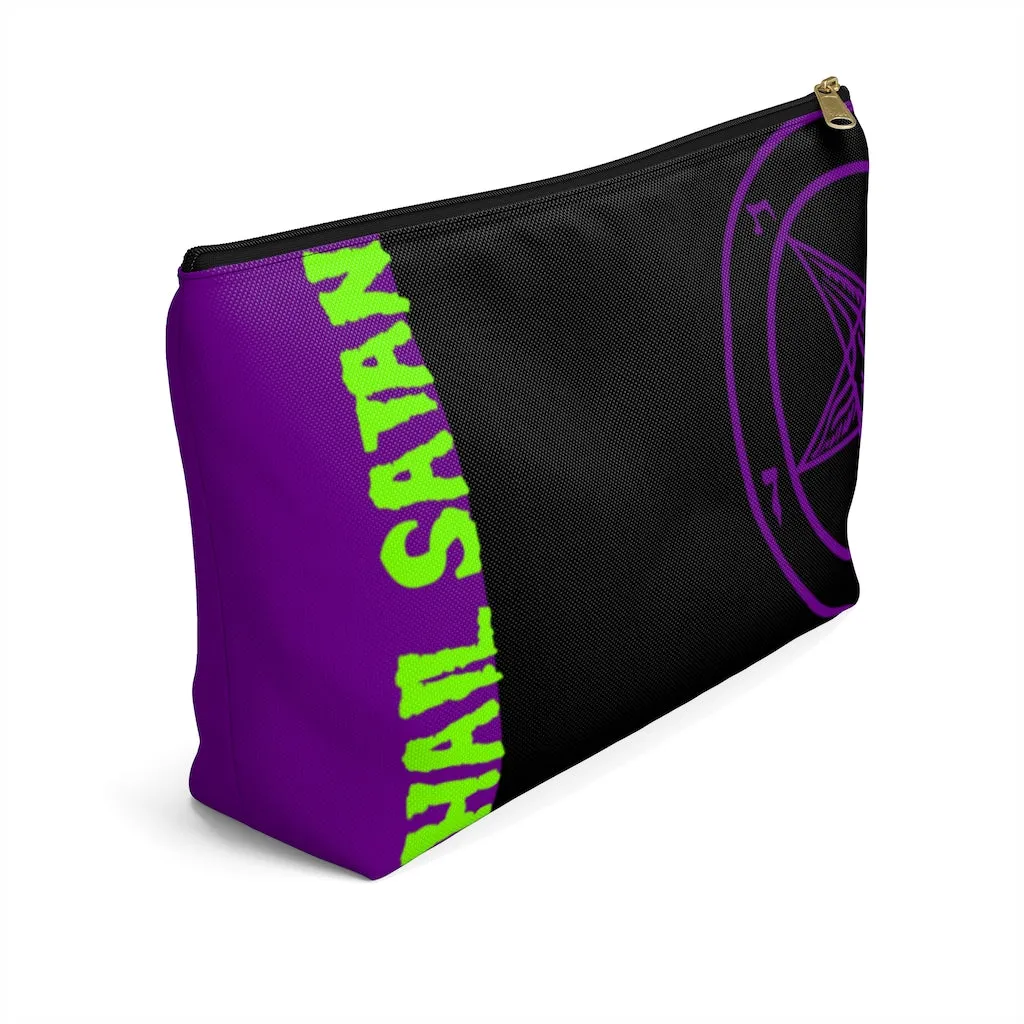 Hail Satan Baphomet - Purple - Accessory Pouch w T-bottom