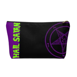 Hail Satan Baphomet - Purple - Accessory Pouch w T-bottom