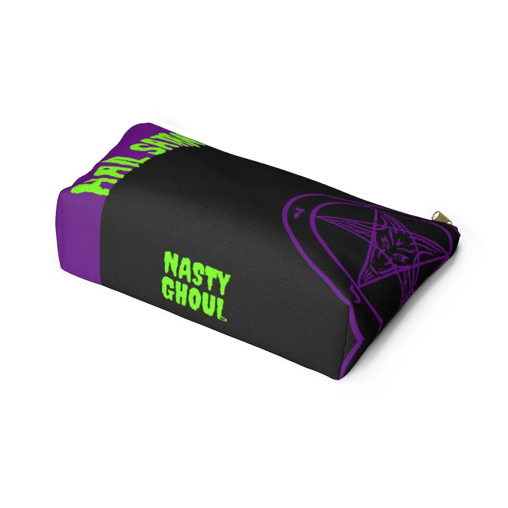 Hail Satan Baphomet - Purple - Accessory Pouch w T-bottom
