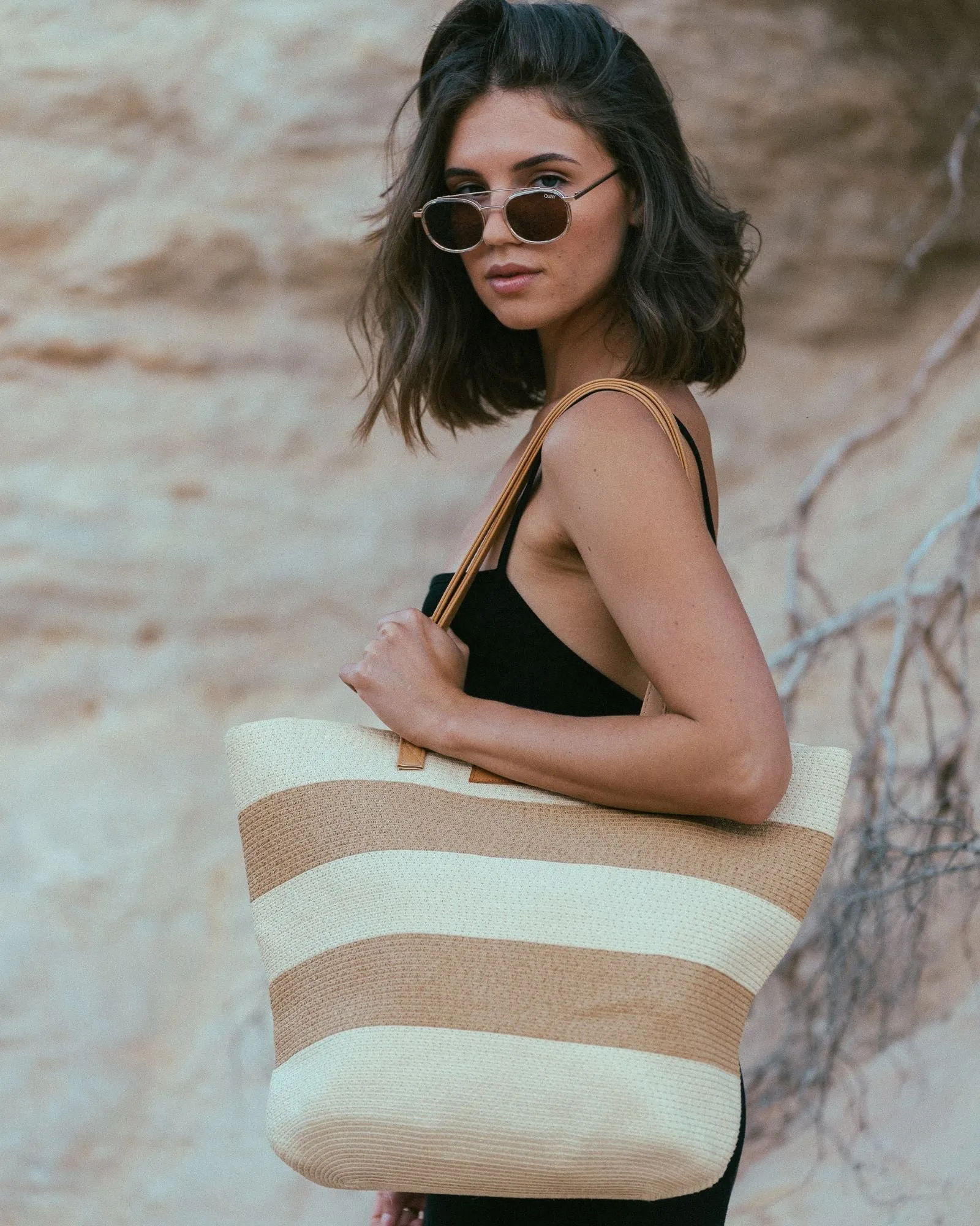 Hailey Straw Beach Bag