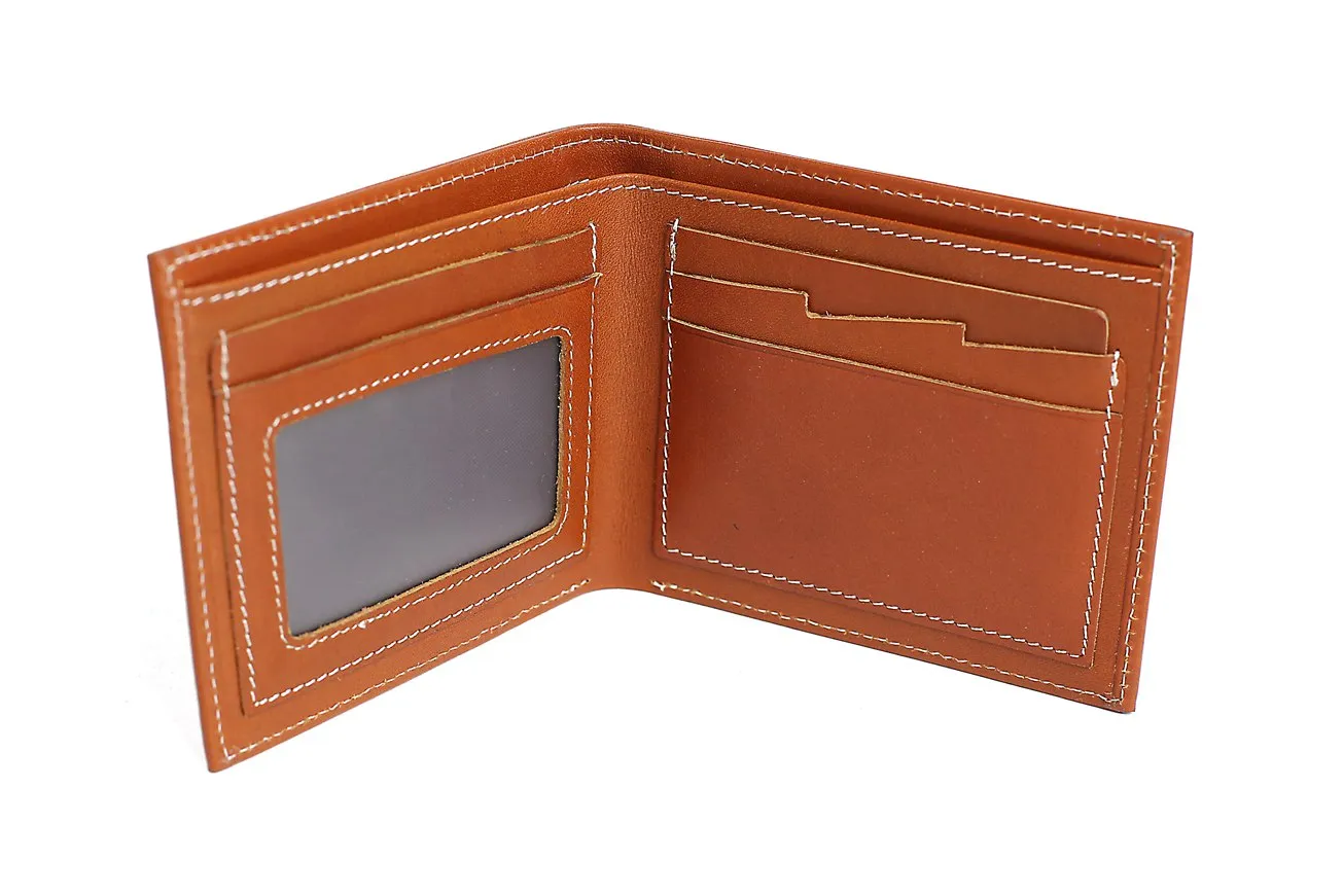Handmade Full Grain Leather Wallet, Card Holder, Man Short Wallet DB10