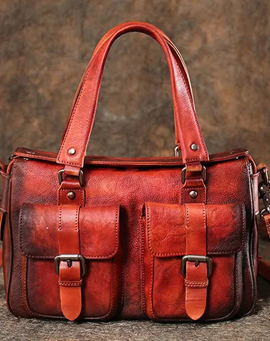 Handmade Leather Womens Satchel Shoulder Bag Best Handbag Vintage Crossbody Purses for Ladies