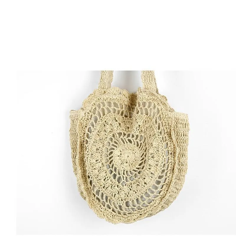 Handmade Straw Vintage Rattan Knitted Travel Bags