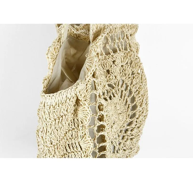 Handmade Straw Vintage Rattan Knitted Travel Bags