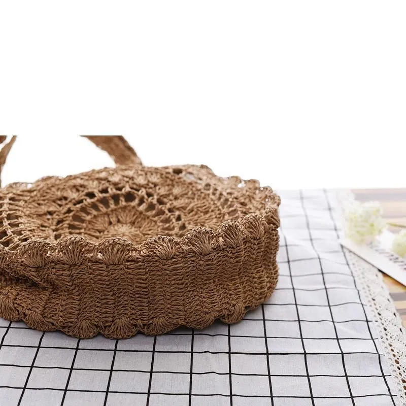 Handmade Straw Vintage Rattan Knitted Travel Bags