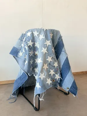 Handmade Westerly Denim Flag- made to order