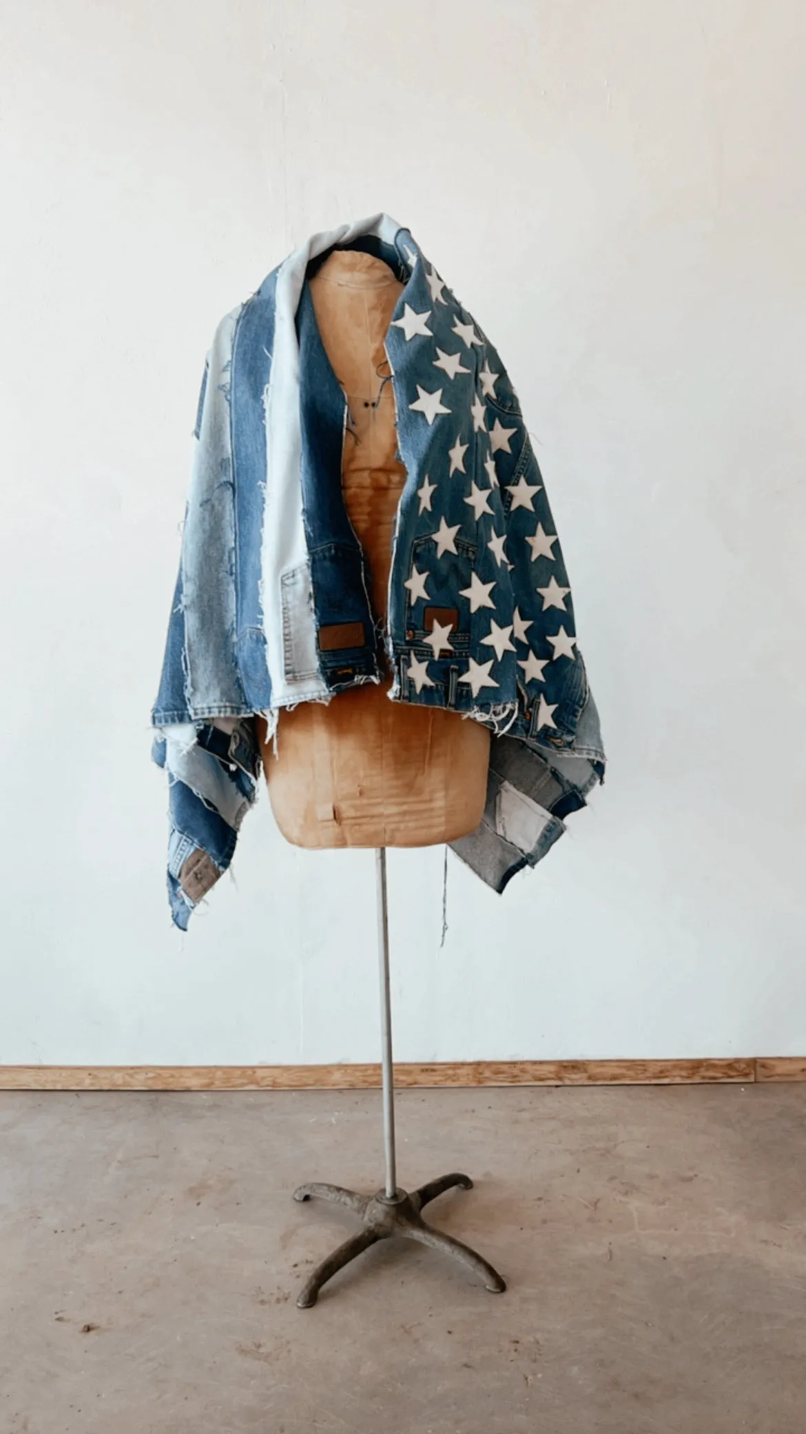 Handmade Westerly Denim Flag- made to order