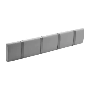 Harbour Housewares Wall Mounted Coat Rack - 4 Hooks - Grey Harbour Housewares Wall Mounted Coat Rack - 4 Hooks - Grey