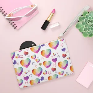 Heartstone Vegan Leather Clutch Bag