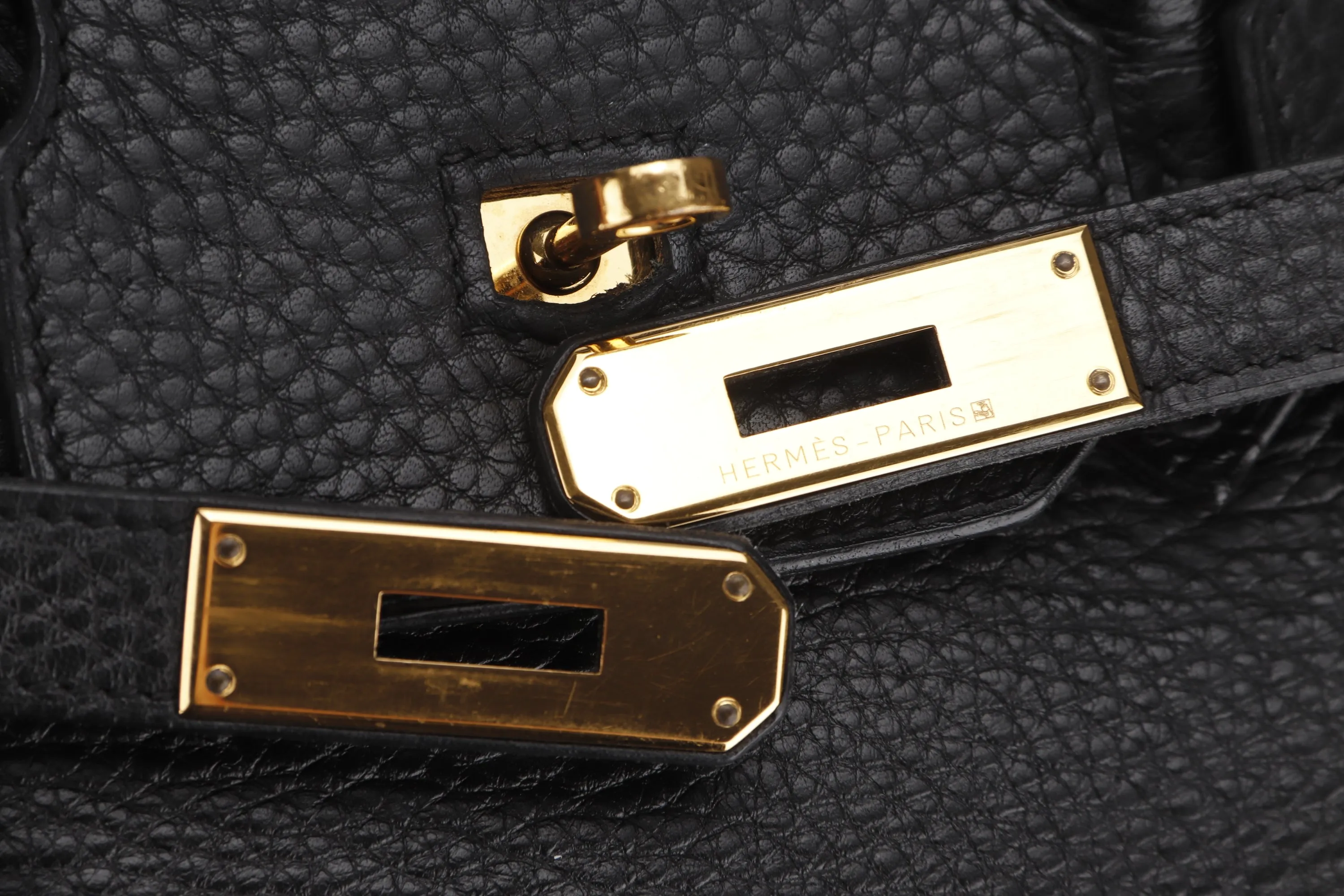 HERMES BIRKIN 35 [STAMP P (YEAR 2012)] BLACK TOGO LEATHER GOLD HARDWARE, WITH LOCK, KEYS & DUST COVER