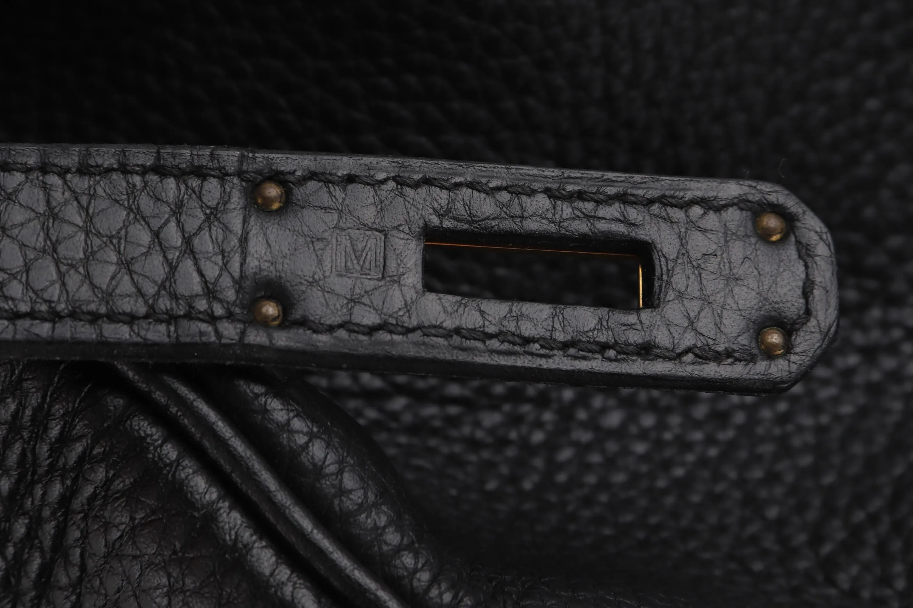 HERMES BIRKIN 35 [STAMP P (YEAR 2012)] BLACK TOGO LEATHER GOLD HARDWARE, WITH LOCK, KEYS & DUST COVER