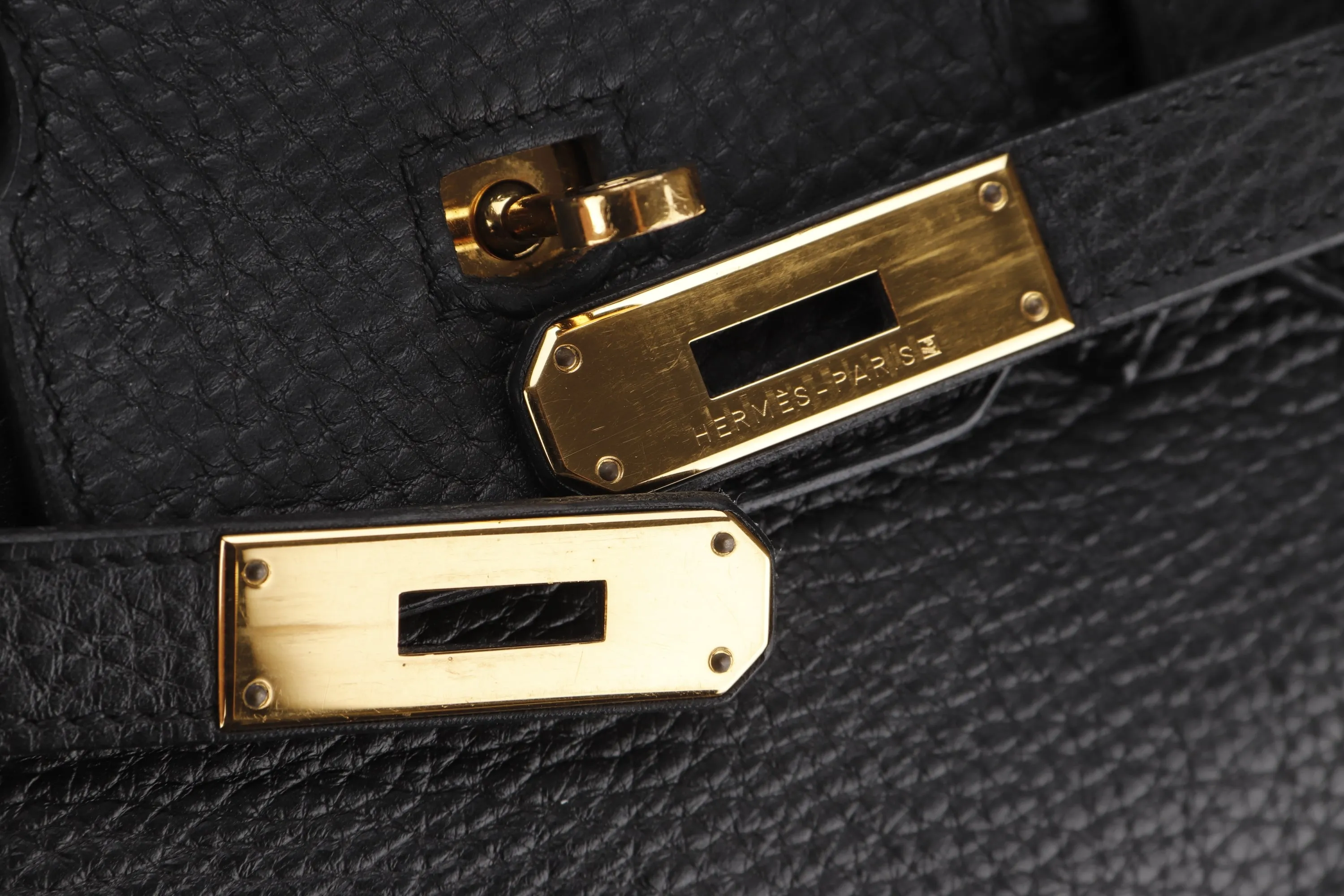 HERMES BIRKIN 35 [STAMP P (YEAR 2012)] BLACK TOGO LEATHER GOLD HARDWARE, WITH LOCK, KEYS & DUST COVER