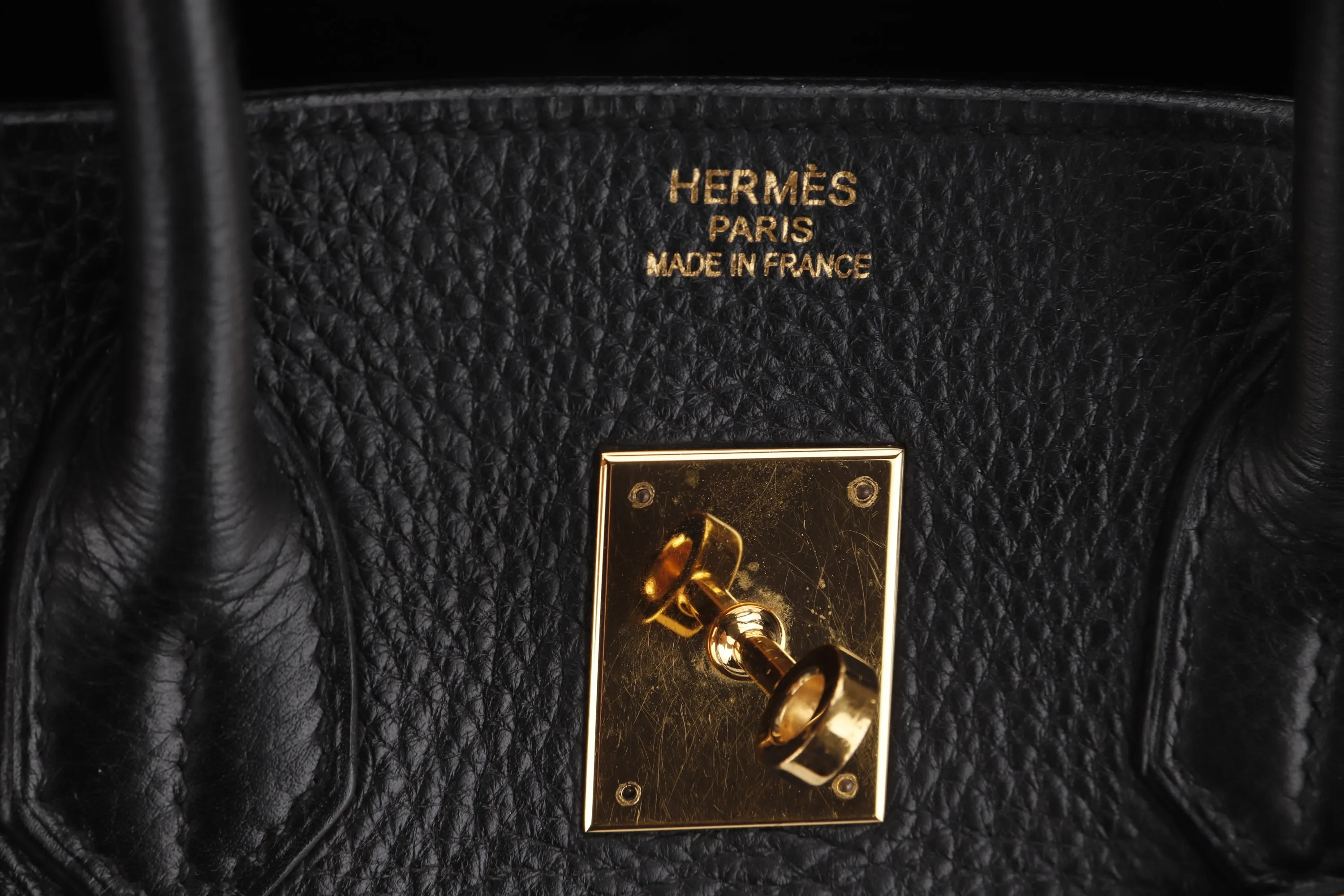 HERMES BIRKIN 35 [STAMP P (YEAR 2012)] BLACK TOGO LEATHER GOLD HARDWARE, WITH LOCK, KEYS & DUST COVER