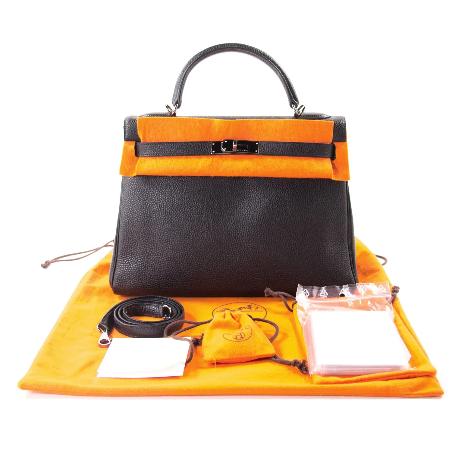 Hermès Kelly 32 Retourne Noir Togo