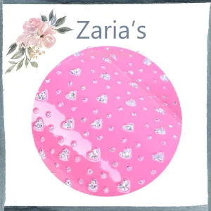 Hot Pink PATENT Faux Leather GLITTER Hearts ~ 6 colours!