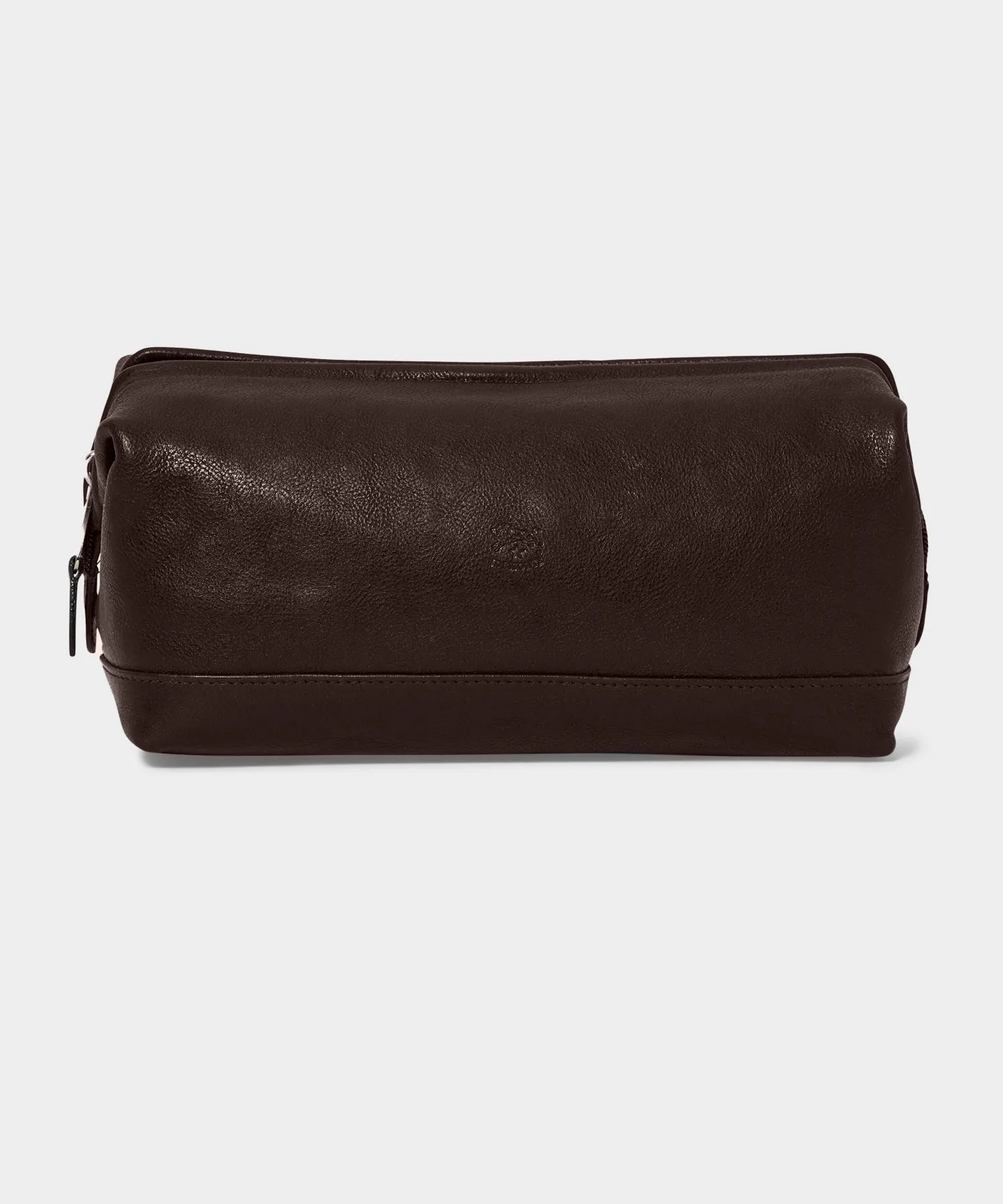 Il Bisonte Leather Dopp Kit in Caffe