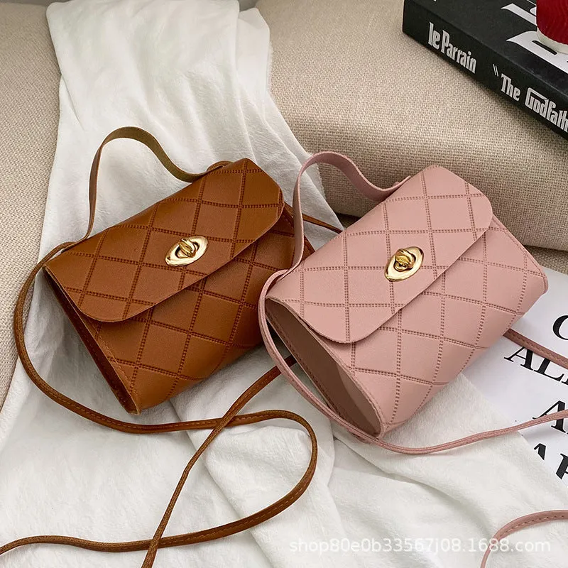 INSTOCK - Diamond striped small square bag women's handbags
