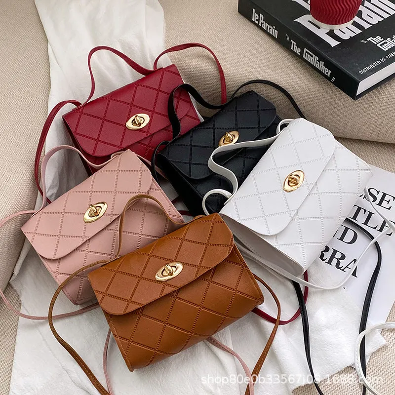 INSTOCK - Diamond striped small square bag women's handbags