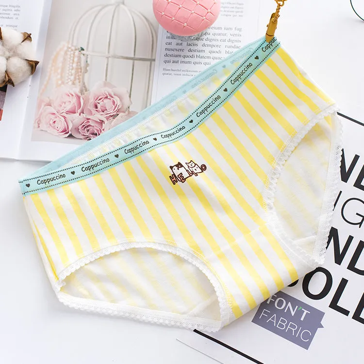 INSTOCK-New striped pure cotton teenage underwear