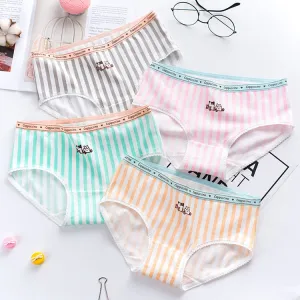 INSTOCK-New striped pure cotton teenage underwear
