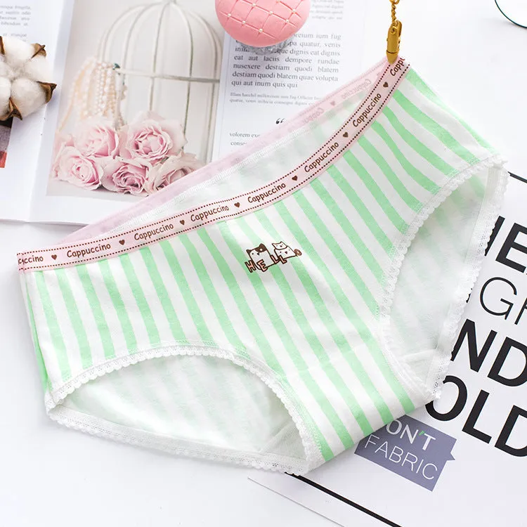 INSTOCK-New striped pure cotton teenage underwear