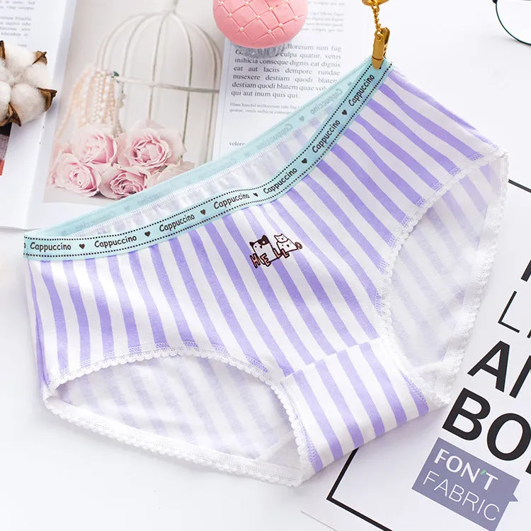 INSTOCK-New striped pure cotton teenage underwear