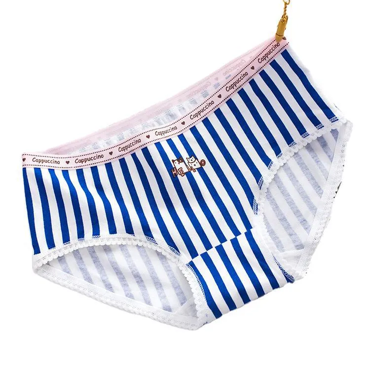 INSTOCK-New striped pure cotton teenage underwear