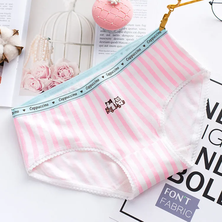 INSTOCK-New striped pure cotton teenage underwear