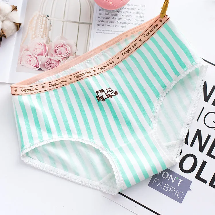 INSTOCK-New striped pure cotton teenage underwear