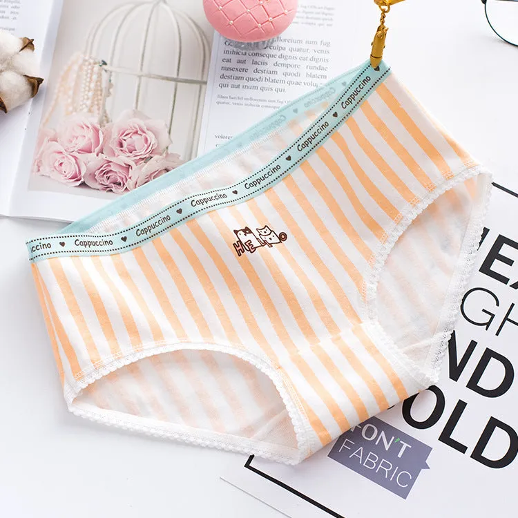 INSTOCK-New striped pure cotton teenage underwear