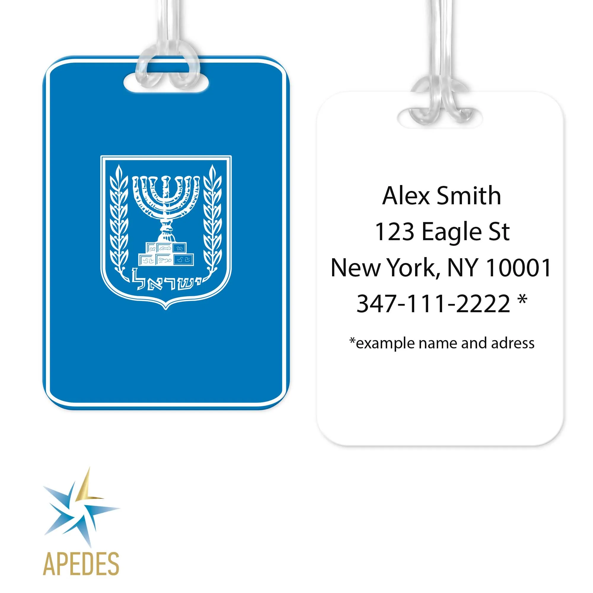 Israel Rectangle Luggage Tag