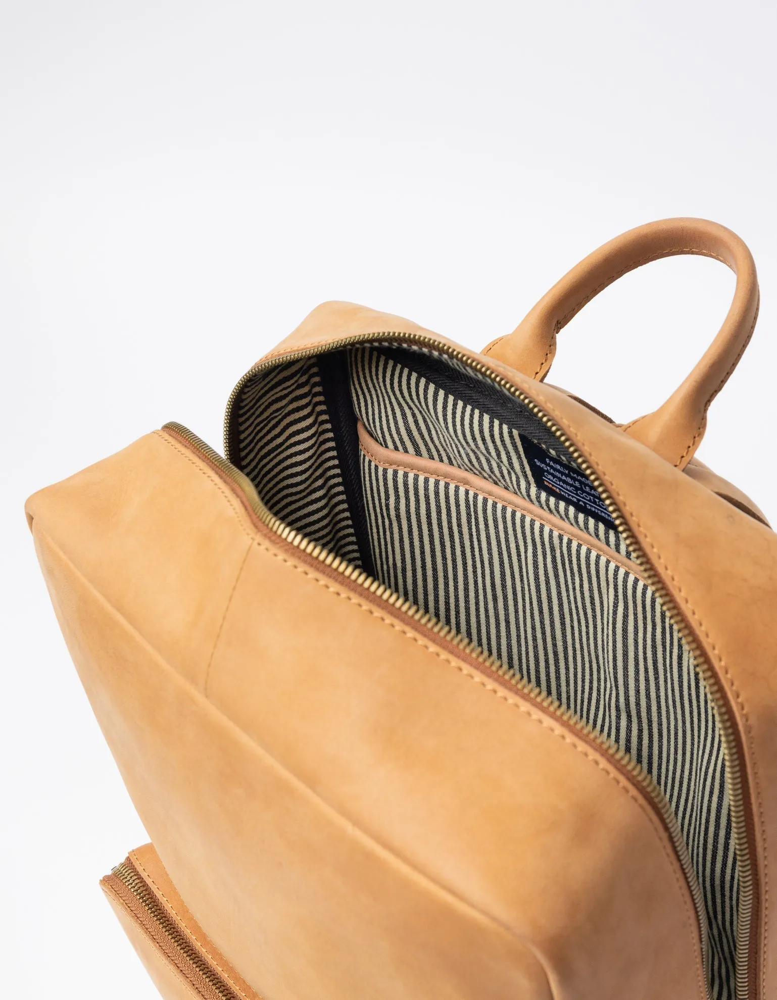 John Backpack Midi Camel Hunter Leather