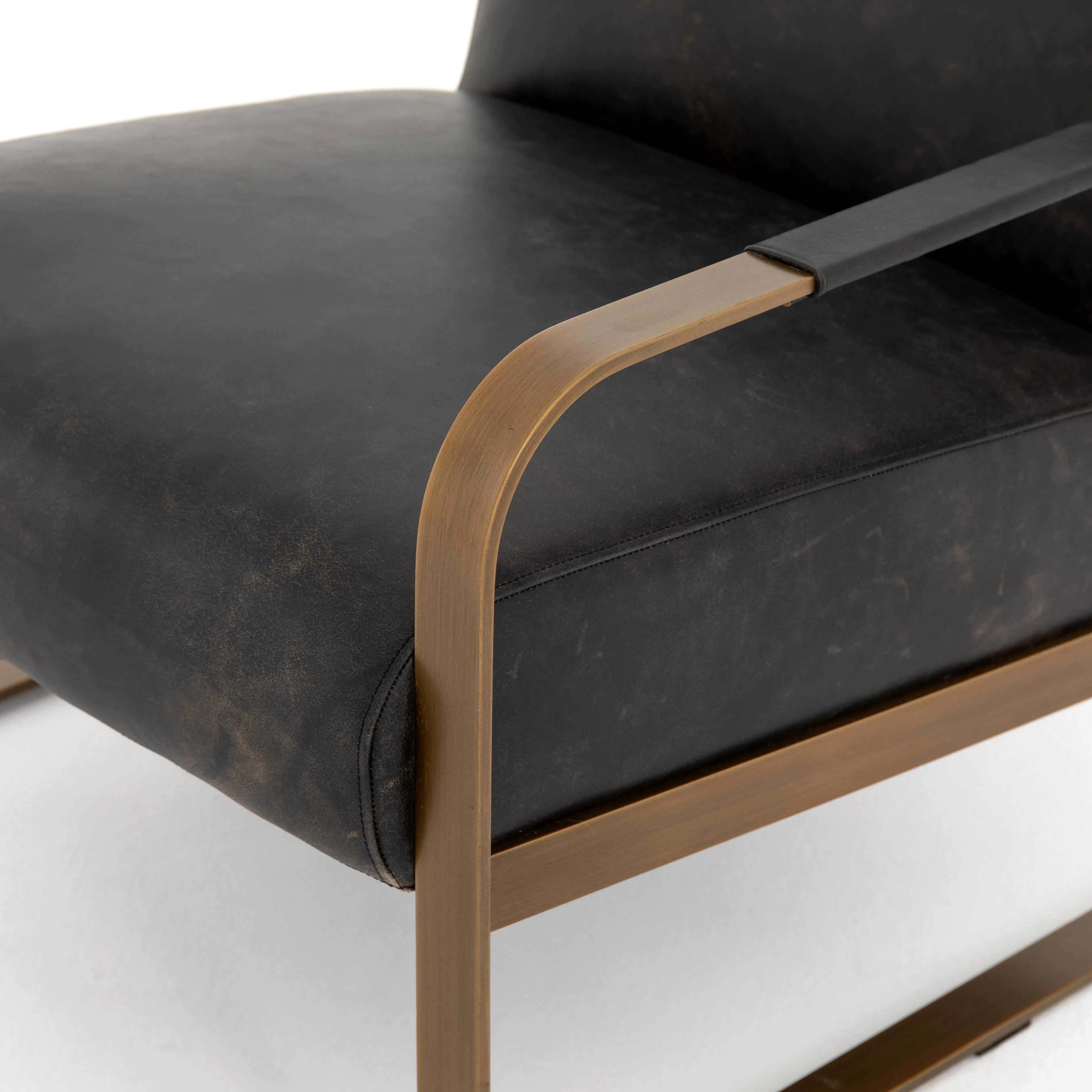 Jules Leather Chair - Rialto Ebony