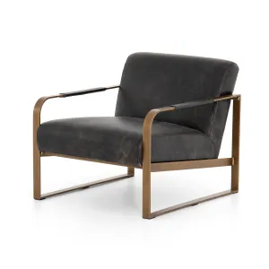 Jules Leather Chair - Rialto Ebony