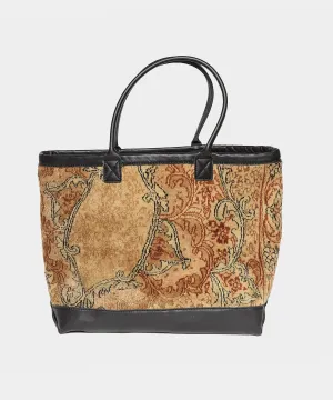 King Kennedy Golden Rug Bag in Black Leather