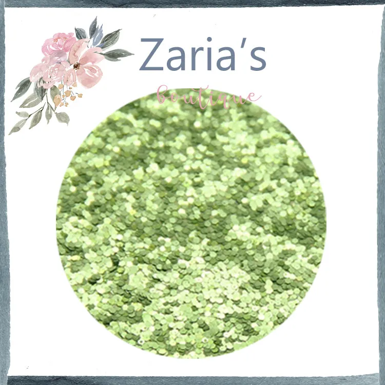 Kiwi Green ~ Medium Glitter Faux Leather Fabric Sheets