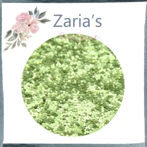 Kiwi Green ~ Medium Glitter Faux Leather Fabric Sheets