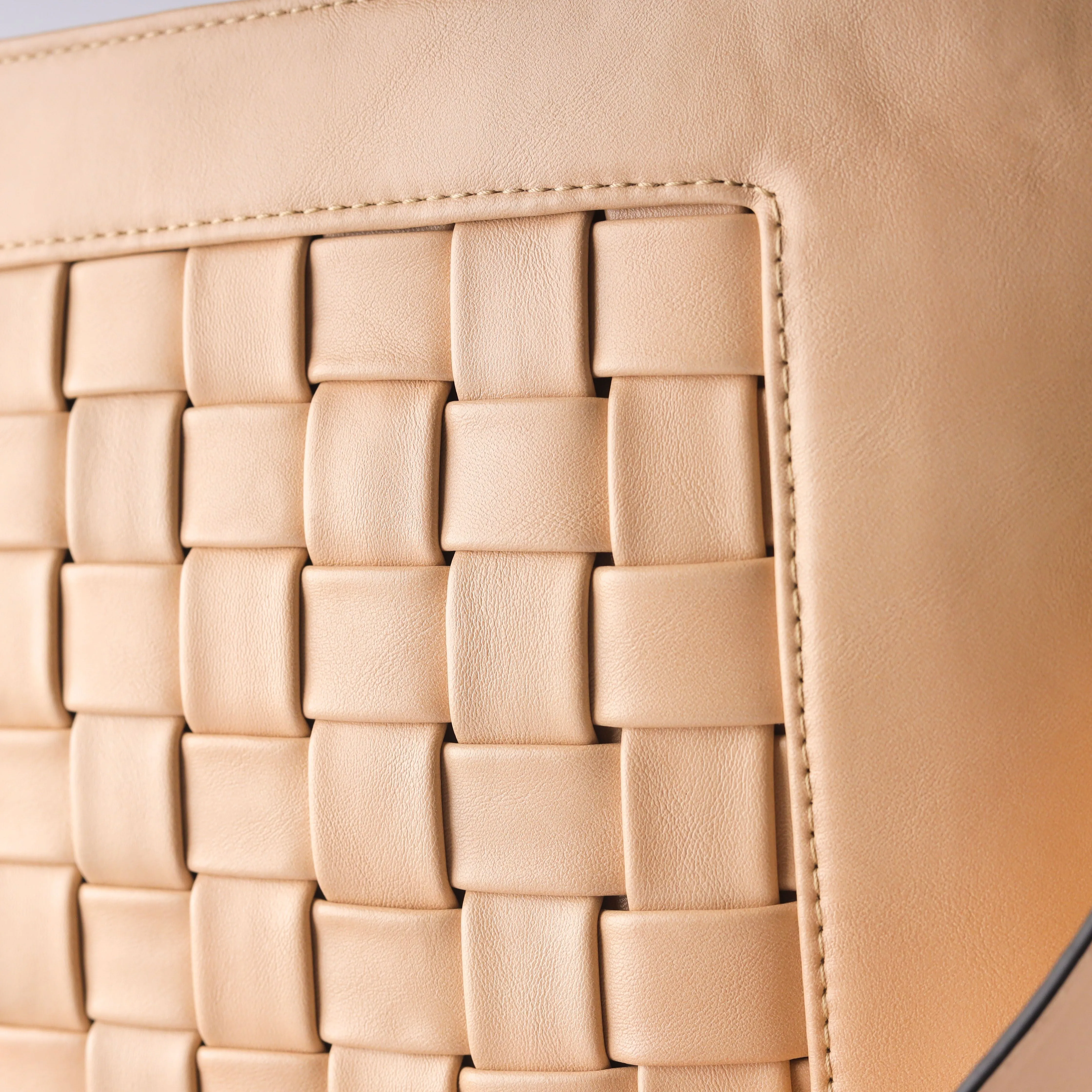 Şıklığın Çantası Leather Crossbag - Beige