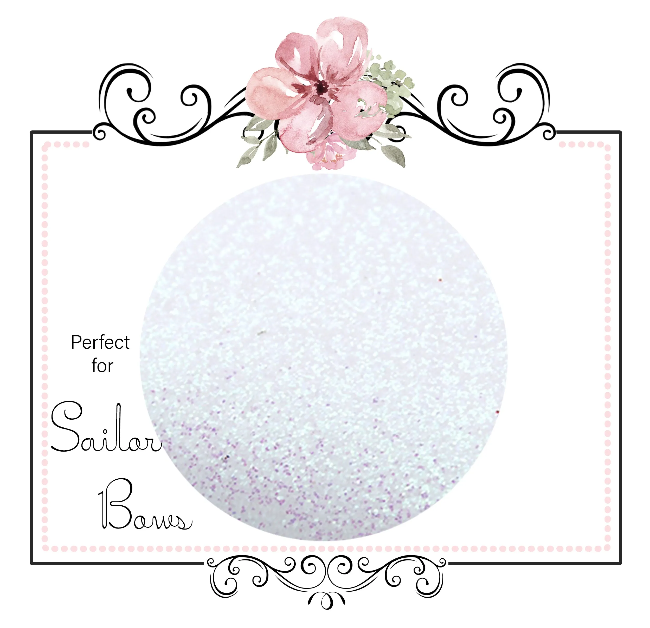 Lavender Sapphire ~ Purple Medium Glitter Sailor Bow Fabric Sheets