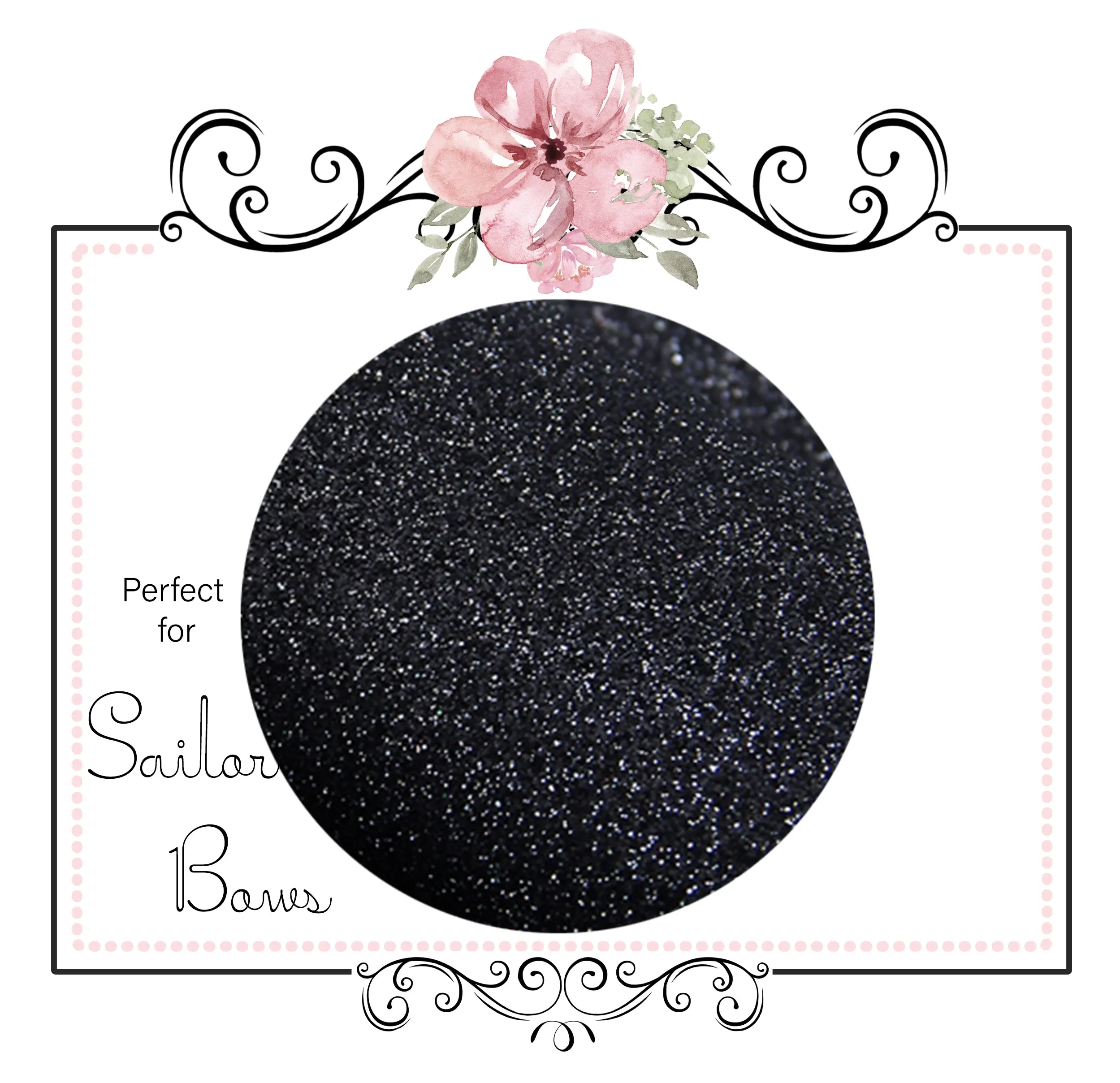 Lavender Sapphire ~ Purple Medium Glitter Sailor Bow Fabric Sheets
