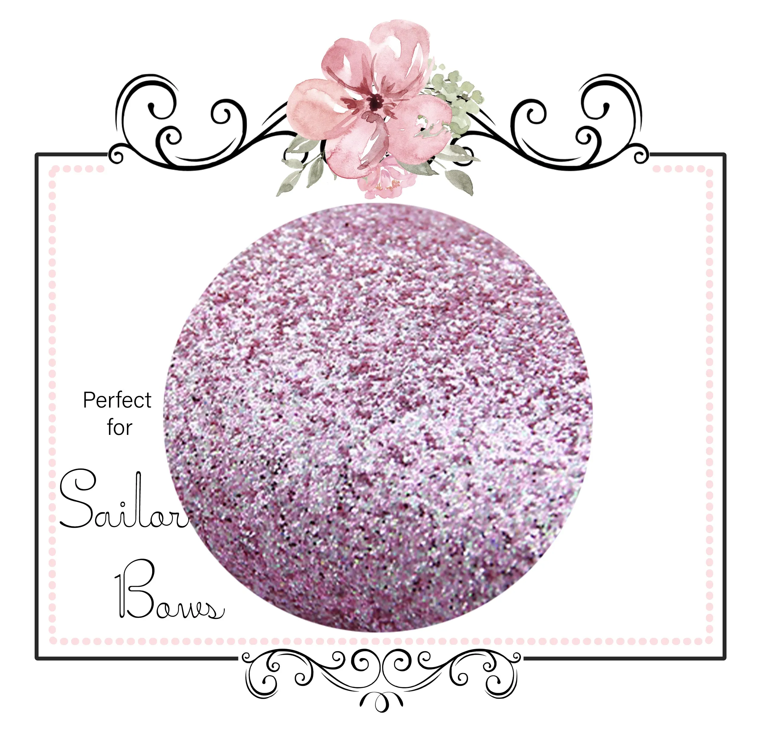 Lavender Sapphire ~ Purple Medium Glitter Sailor Bow Fabric Sheets