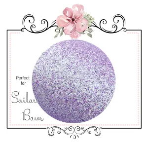 Lavender Sapphire ~ Purple Medium Glitter Sailor Bow Fabric Sheets