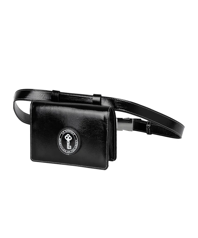 LE SONNET Shining Belt Bag - Black