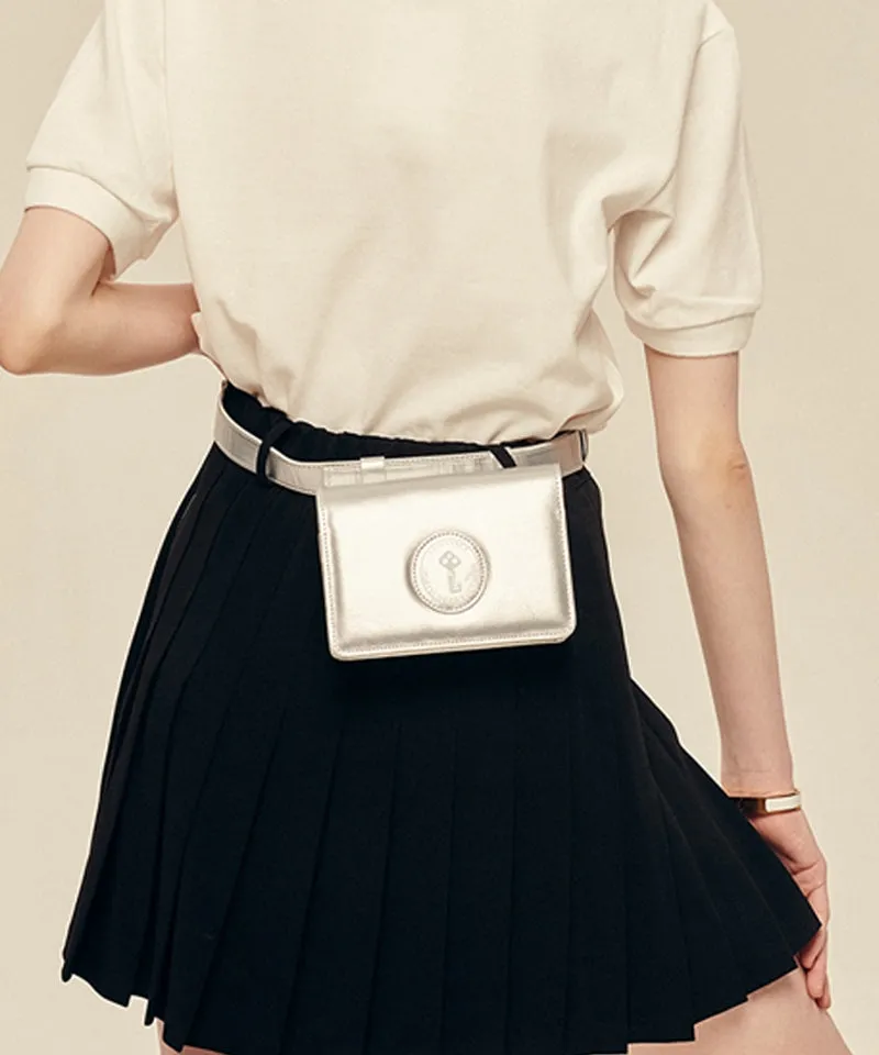 LE SONNET Shining Belt Bag - Silver