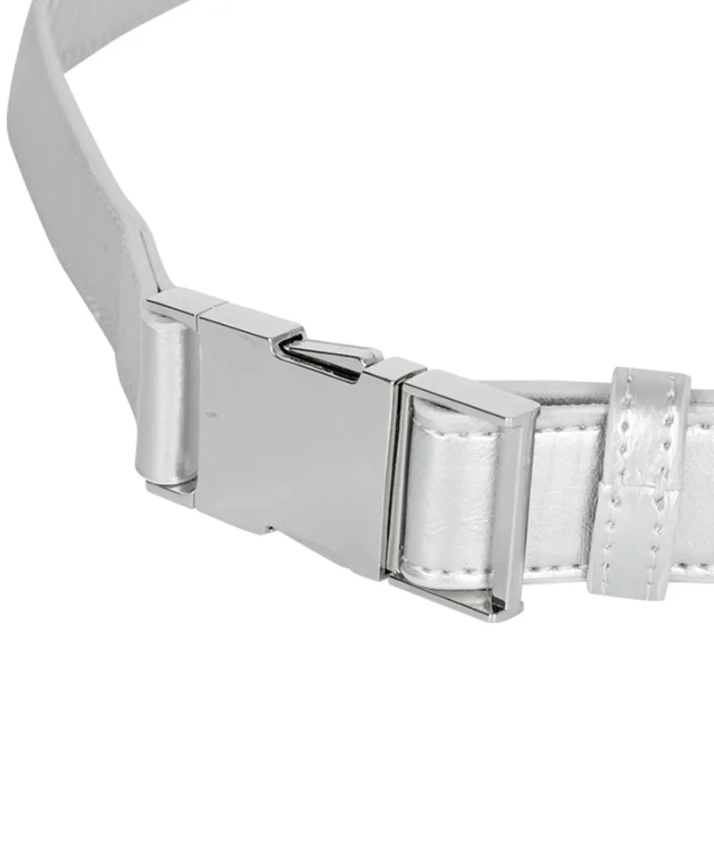LE SONNET Shining Belt Bag - Silver