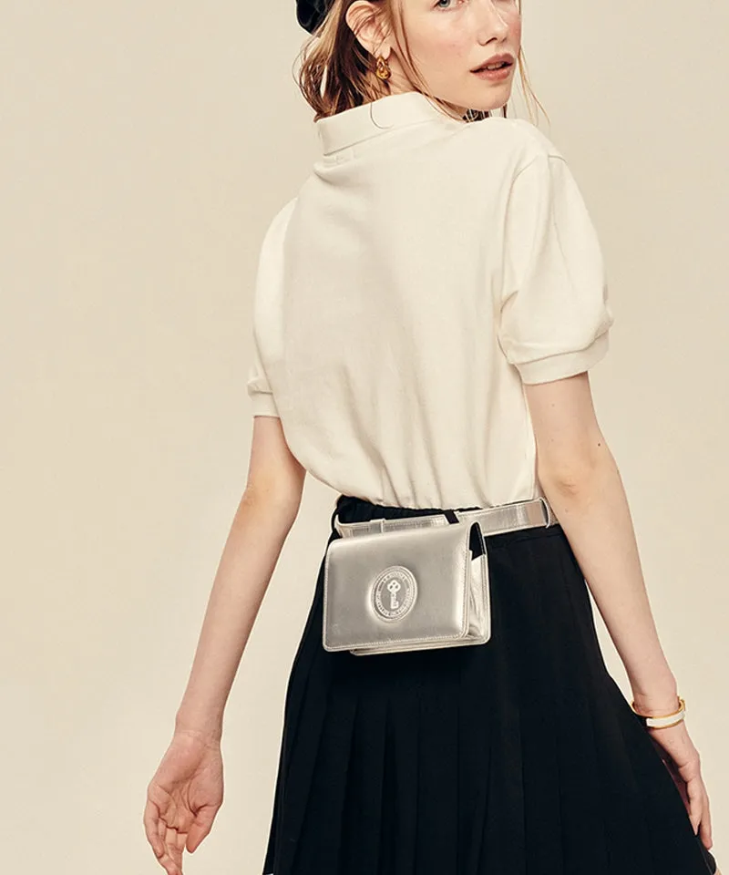 LE SONNET Shining Belt Bag - Silver